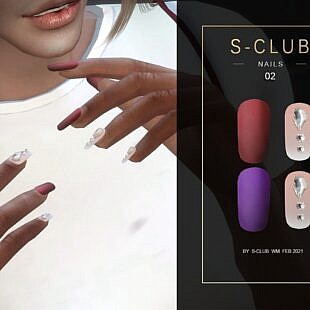 Zeta Nails by Pralinesims at TSR » Sims 4 Updates