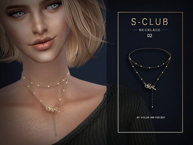 Sims 4 Necklace 202102 by S Club WM at TSR