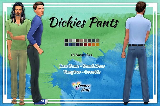 Sims 4 Pants for males at Strenee Sims