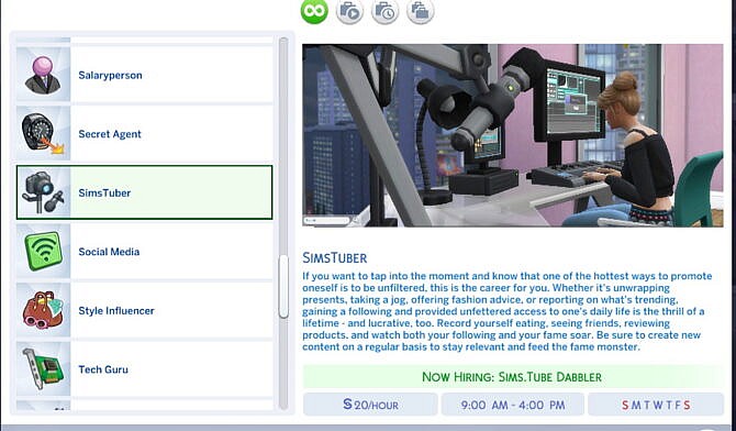 Sims 4 SimsTuber Career by adeepindigo at Mod The Sims 4