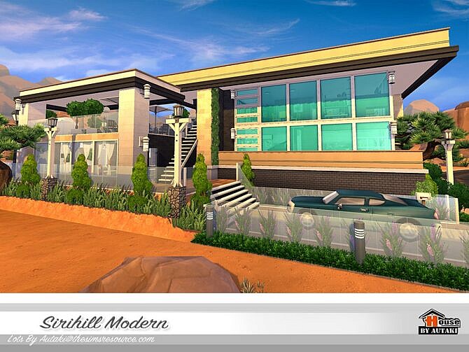 Sims 4 Sirihill Modern House by autaki at TSR