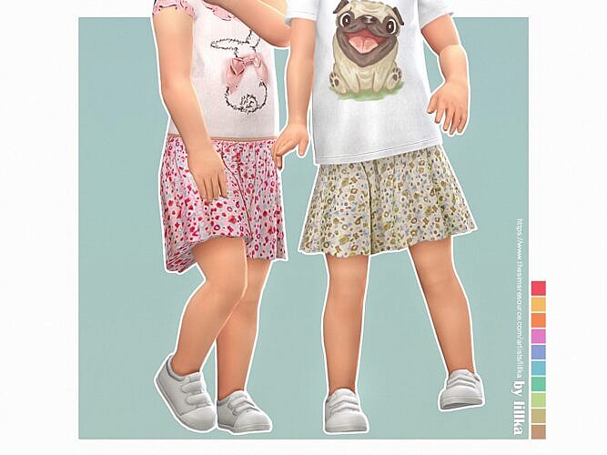 Sissi Sims 4 Skirt Toddler Girls