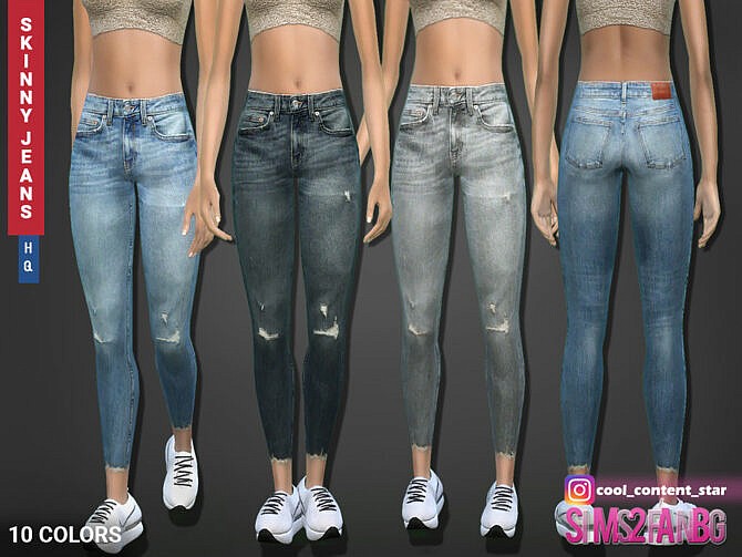 Sims 4 Skinny Jeans 7/8 Length 413 by sims2fanbg at TSR