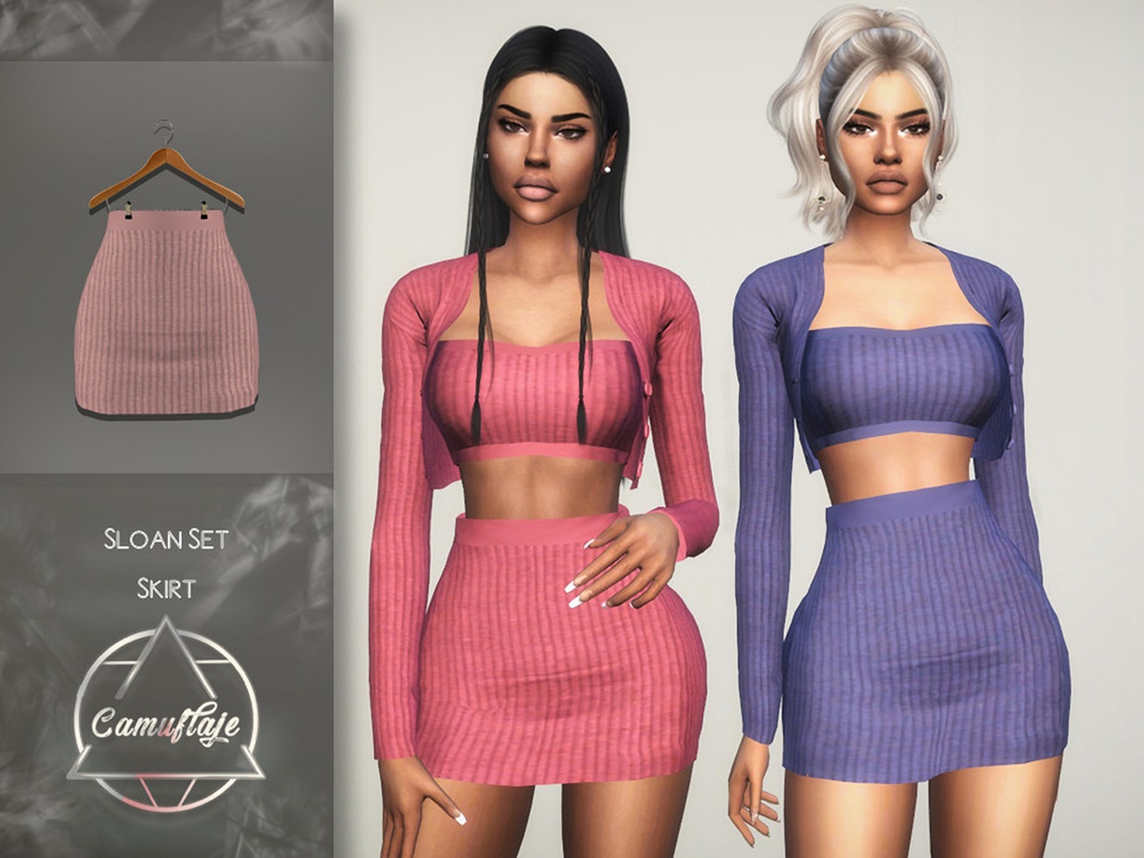 Sloan Mini Skirt by Camuflaje at TSR » Sims 4 Updates