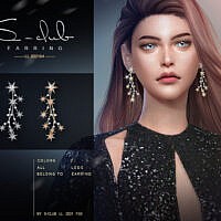 Stars Earrings Sims 4 2021024 By S Club Ll