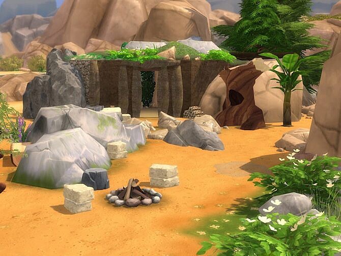 Sims 4 Stoneage Second Home at KyriaT’s Sims 4 World