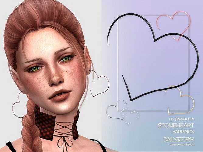 Stoneheart Sims 4 Earrings