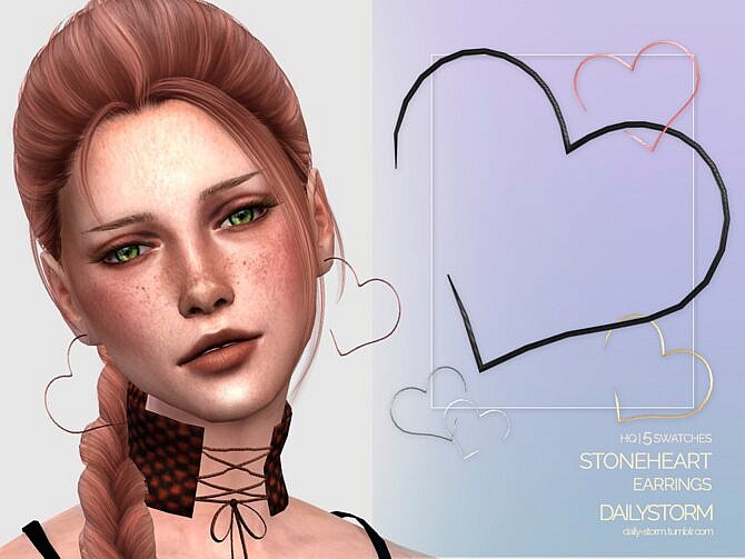 Sims 4 Stoneheart Earrings by DailyStorm at TSR