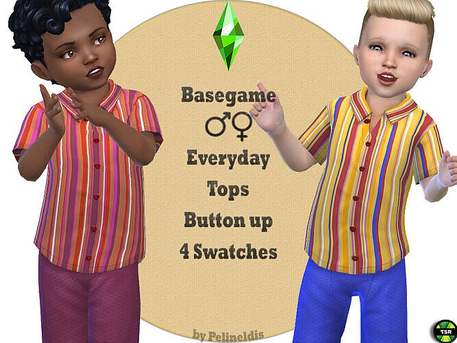 Striped Sims 4 Shirt Toddlers