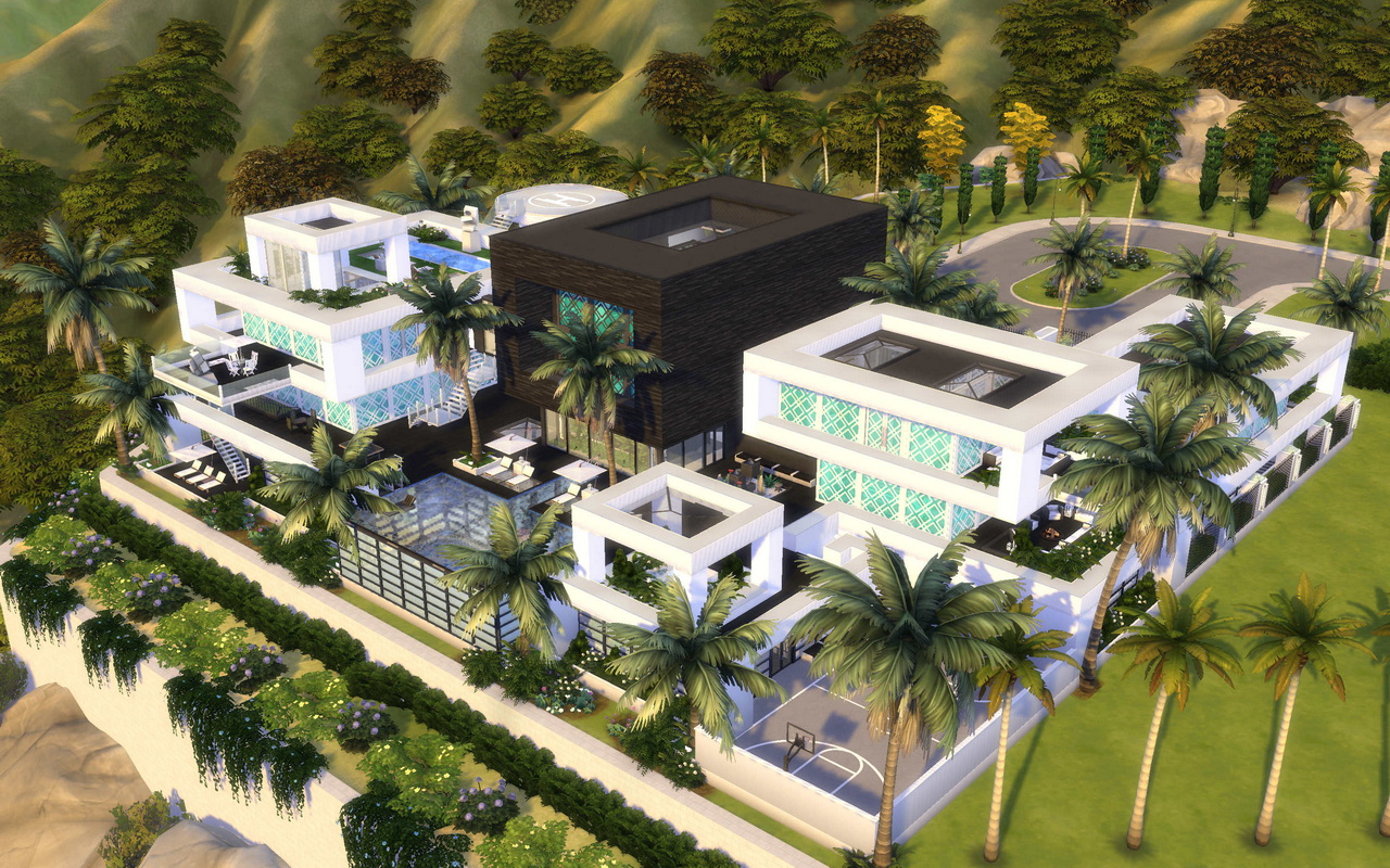 Superstar Mega Mansion by alexiasi at Mod The Sims 4 » Sims 4 Updates