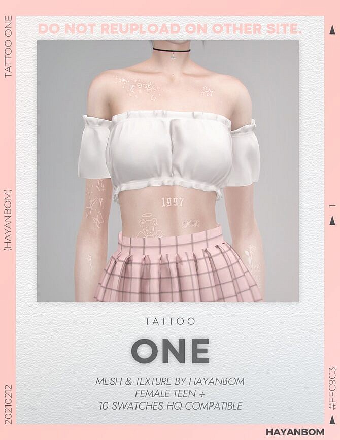 Sims 4 TATTOO ONE at Hayanbom