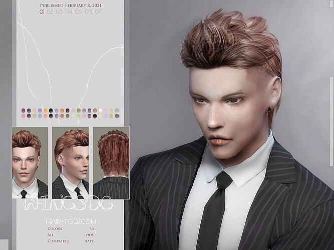 To0208 Sims 4 Hair For Males
