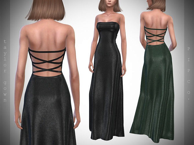 Sims 4 Taylor Gown by Pipco at TSR