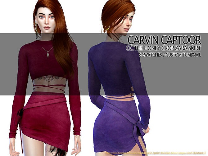 Sims 4 The Honey Zara Skirt by carvin captoor at TSR