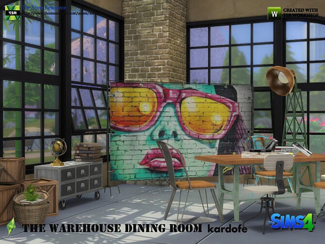 Sims 4 The Warehouse Dining Room by kardofe at TSR