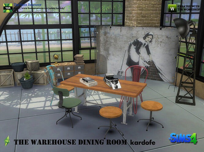 The Warehouse Sims 4 Dining Room
