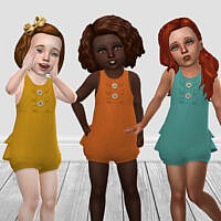 Toddler Autumnal Sims 4 Romper