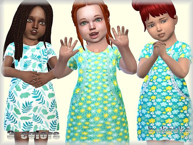 Sims 4 Dress for toddler girls by bukovka at TSR