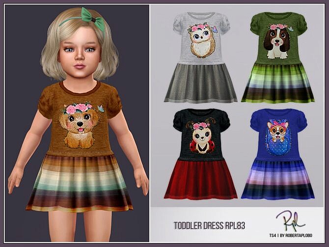 Sims 4 Toddler Dress RPL83 by RobertaPLobo at TSR