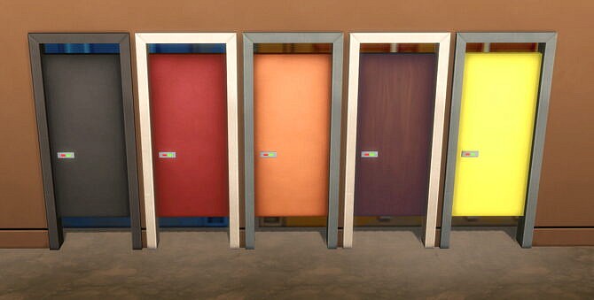 Sims 4 Toilet Stall Door Recolors by BlueHorse at Mod The Sims