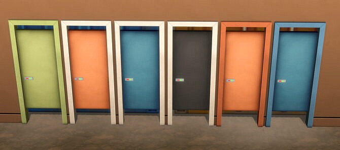 Sims 4 Toilet Stall Door Recolors by BlueHorse at Mod The Sims
