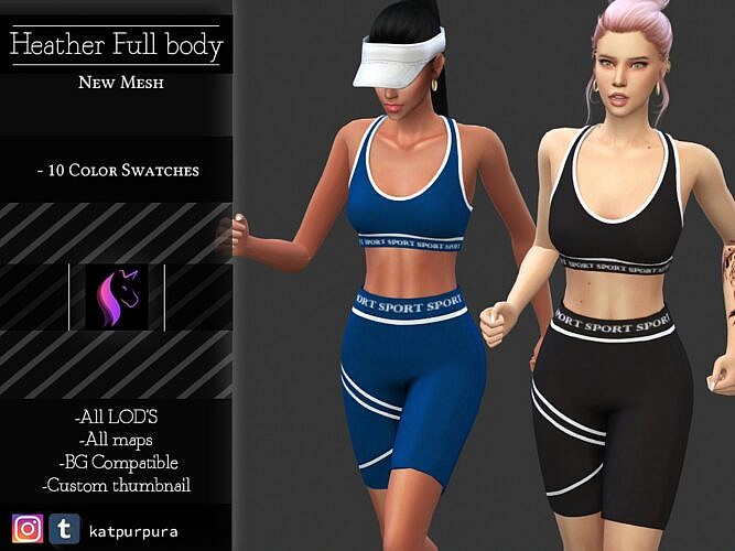 Top Shorts Activewear Sims 4 Outfit