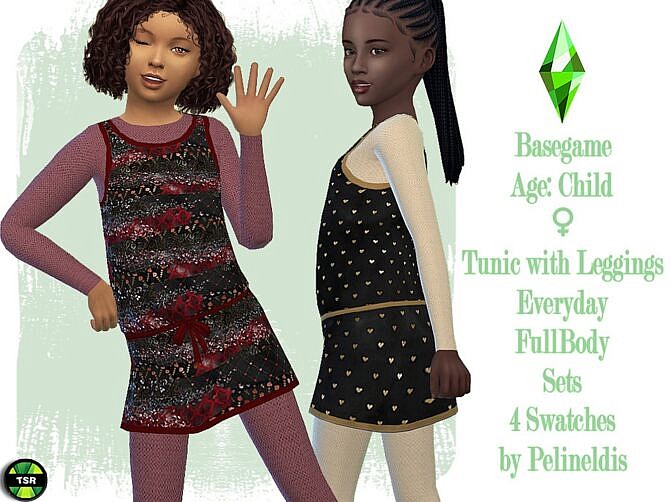 Sims 4 Tunic with Leggings by Pelineldis at TSR