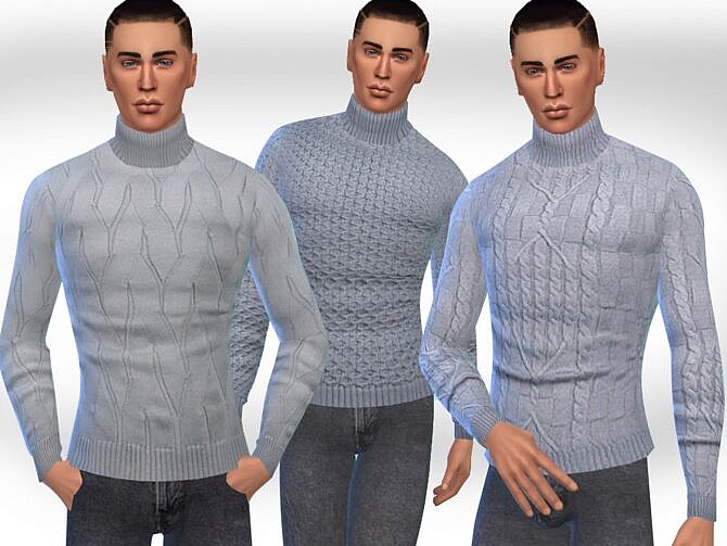 Sims 4 Turtleneck Pullovers for males by Saliwa at TSR