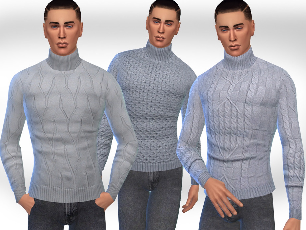 3 свитера. SIMS 4 Turtleneck. Симс 3 Turtleneck мужская. Водолазки 3d. Стилизованный свитер 3д модель.