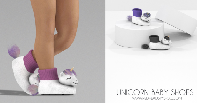 Sims 4 UNICORN BABY SHOES at REDHEADSIMS