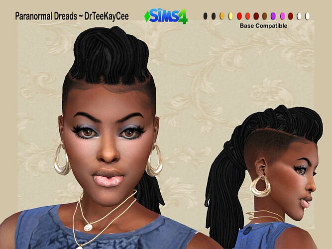 Updo Dreads Sims 4 Hair