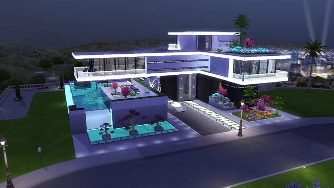 Sims 4 Utopia Into the Future luxury mansion by Bellusim at Mod The Sims 4
