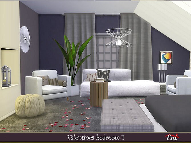 Sims 4 Valentine Bedroom 1 by evi at TSR