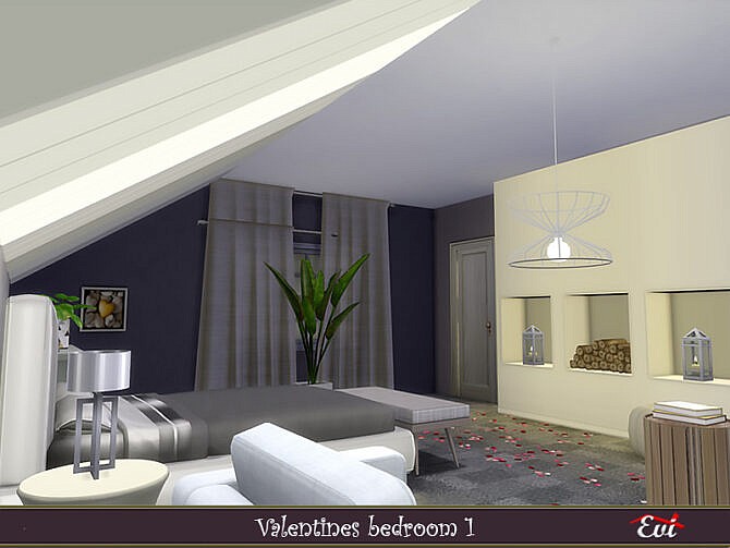 Sims 4 Valentine Bedroom 1 by evi at TSR