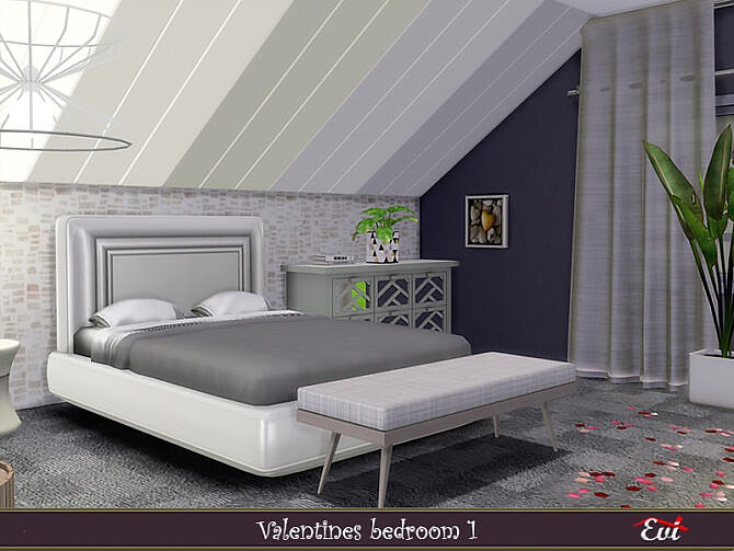 Sims 4 Valentine Bedroom 1 by evi at TSR