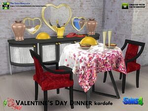 Valentines Day Sims 4 Dinner Set