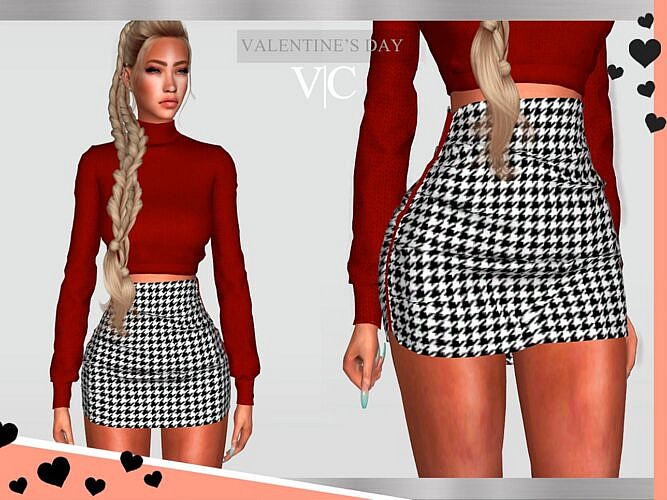 Valentines Day Sims 4 Skirt