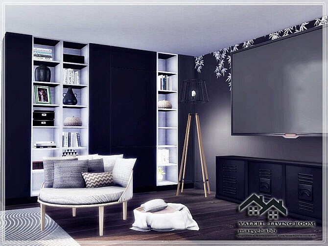 Sims 4 Valeri Living Room by marychabb at TSR