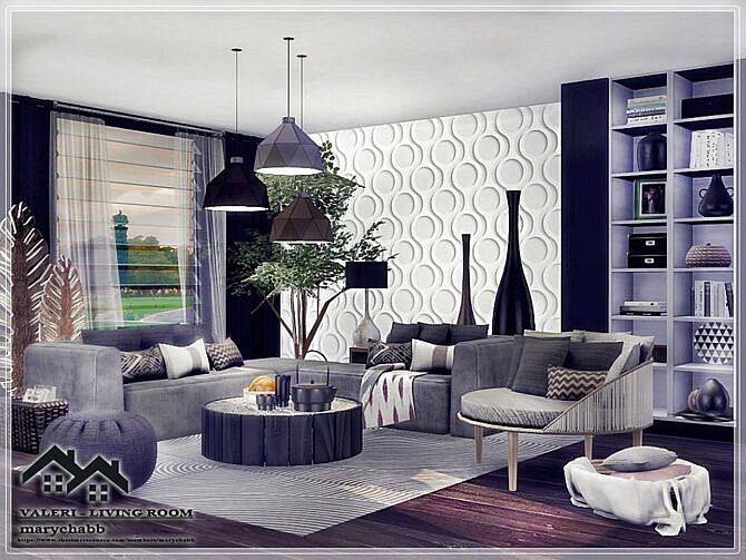 Sims 4 Valeri Living Room by marychabb at TSR