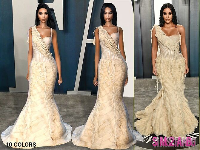 Sims 4 Vanity Fair Formal Dress by sims2fanbg at TSR