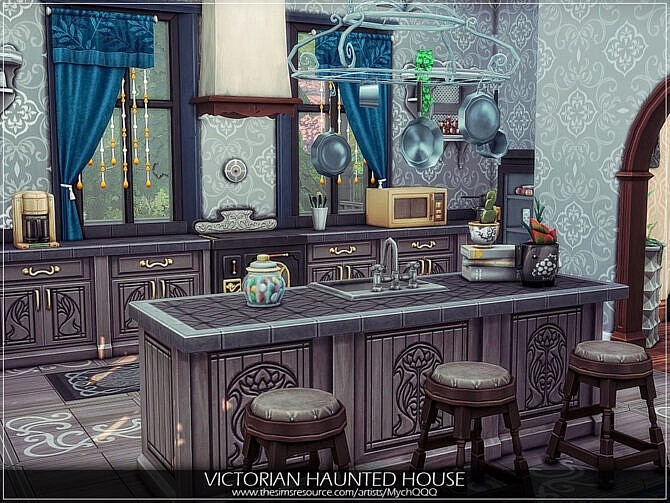 Sims 4 Victorian Haunted House by MychQQQ at TSR