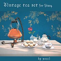 Vintage Tea Set Sims 4