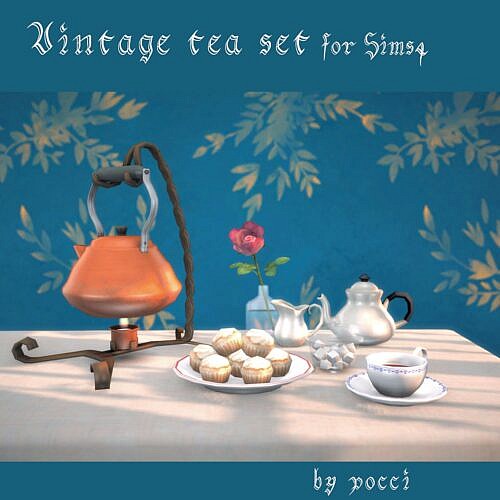 Vintage Tea Set Sims 4