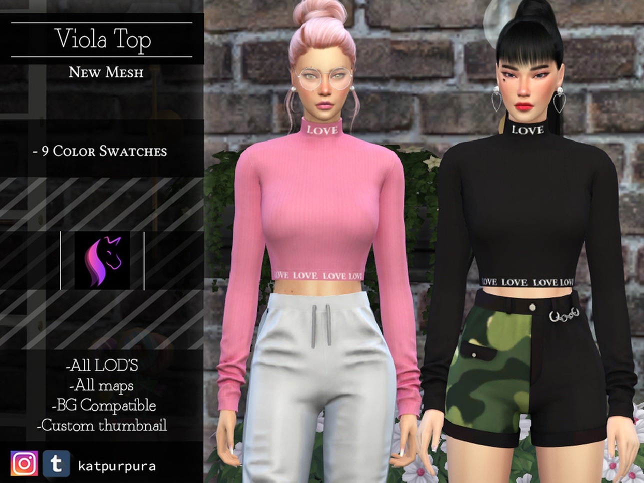 Viola Top by KaTPurpura at TSR » Sims 4 Updates