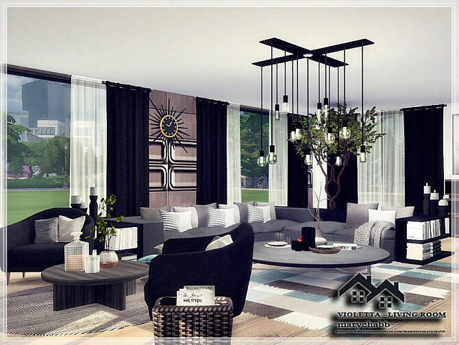 Sims 4 Violetta Living Room by marychabb at TSR