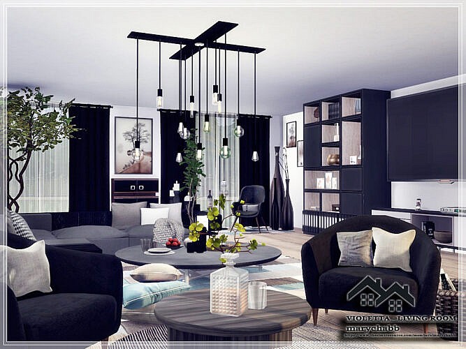 Violetta Sims 4 Living Room