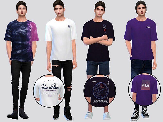 Sims 4 Voyager Tees by McLayneSims at TSR