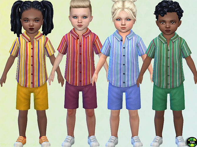 Sims 4 Wafer Cotton Shorts for Toddlers by Pelineldis at TSR