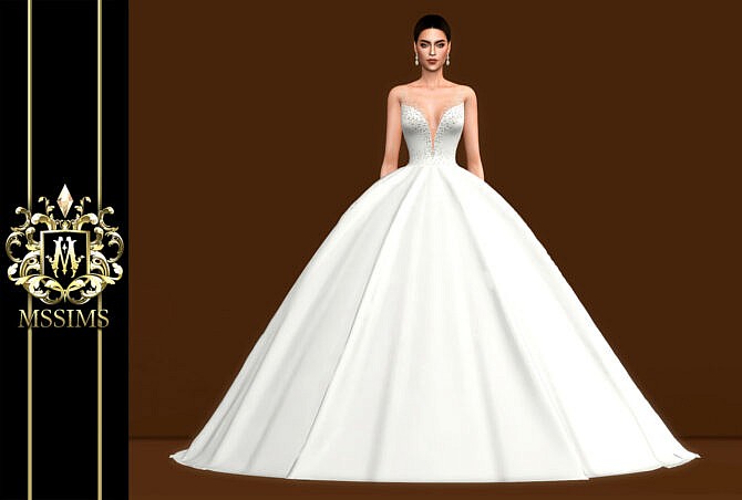 Sims 4 MARRY ME GOWN at MSSIMS