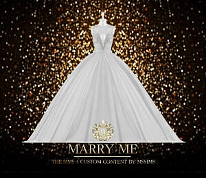 Wedding Dress Sims 4 Marry Me Gown
